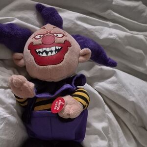Whimsical Purple and Black KILLER CLOWN DOLL Clown Plush Toy